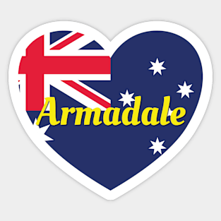 Armadale WA Australia Australian Flag Heart Sticker